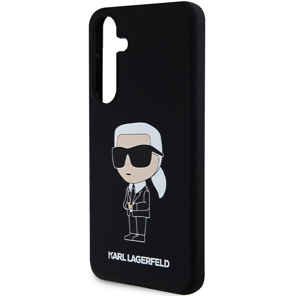 Deksel for Samsung Galaxy S24 S921, Karl Lagerfeld, Silicone Ikonik NFT, Svart
