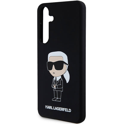 Deksel for Samsung Galaxy S24 S921, Karl Lagerfeld, Silicone Ikonik NFT, Svart