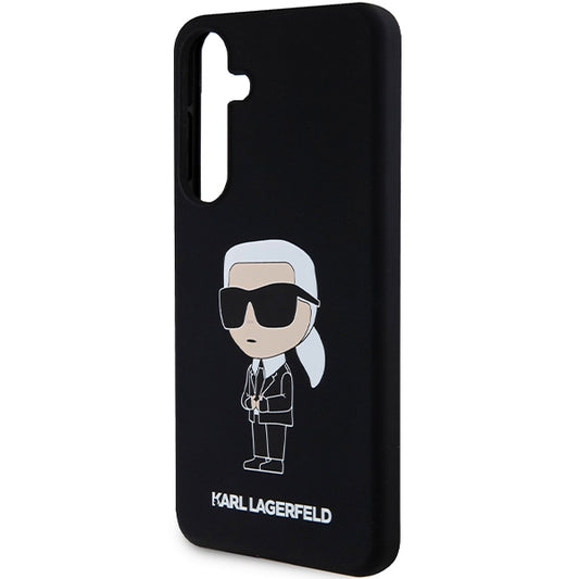 Deksel for Samsung Galaxy S24 S921, Karl Lagerfeld, Silicone Ikonik NFT, Svart