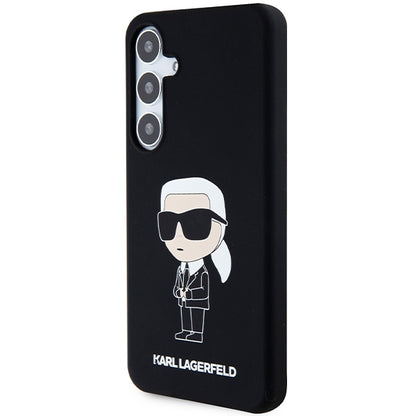 Deksel for Samsung Galaxy S24 S921, Karl Lagerfeld, Silicone Ikonik NFT, Svart