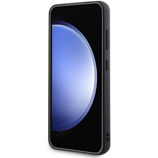 Deksel for Samsung Galaxy S24 S921, Karl Lagerfeld, Rhinestone Metal Plate, Sølv