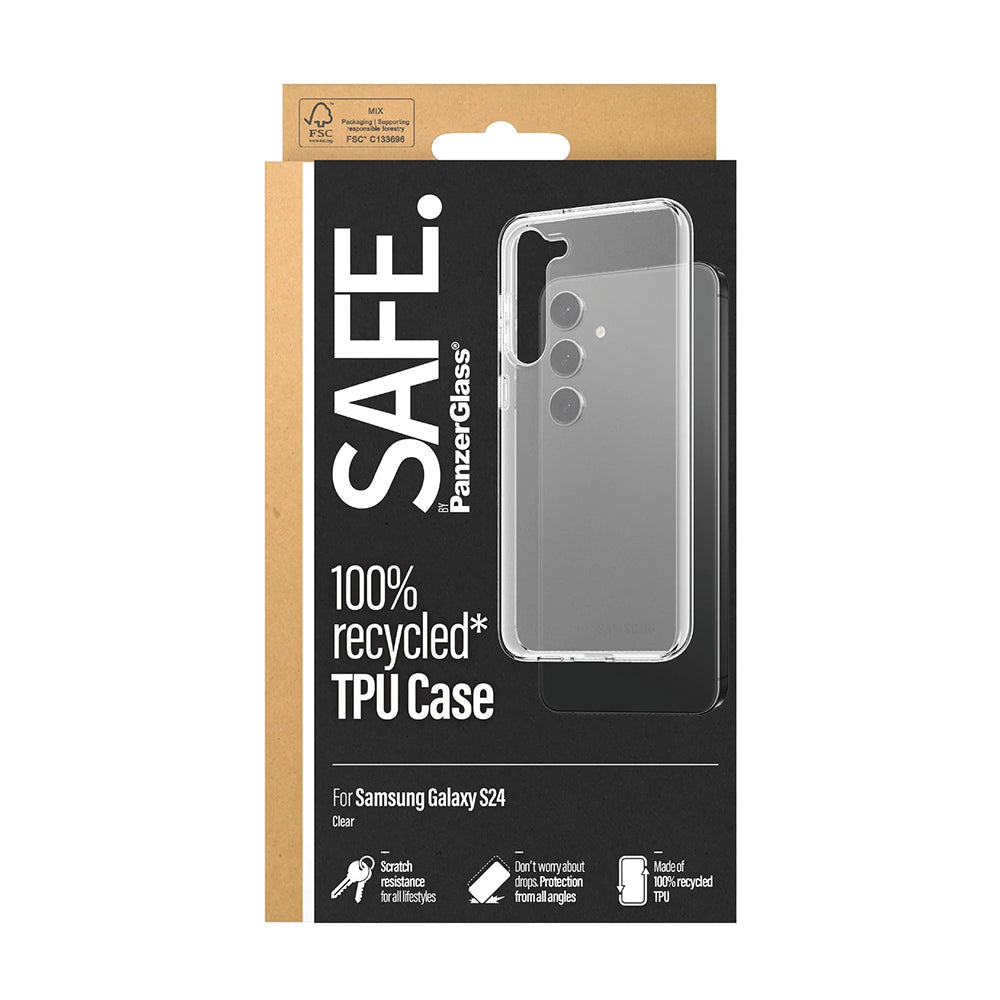 Deksel for Samsung Galaxy S24 S921, PanzerGlass, Safe., Gjennomsiktig