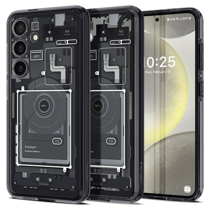 Deksel for Samsung Galaxy S24 S921, Spigen, Ultra Hybrid Zero One, Matt Svart ACS07350