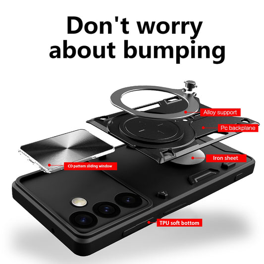 Deksel til Samsung Galaxy S24 S921, Techsuit, CamGuard Pro, Svart
