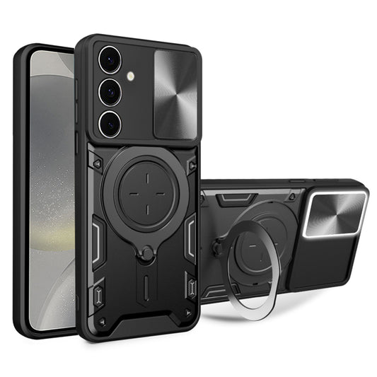 Deksel til Samsung Galaxy S24 S921, Techsuit, CamGuard Pro, Svart
