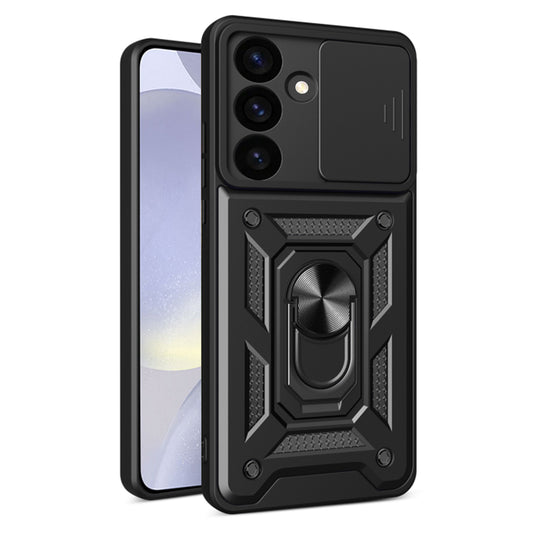 Deksel for Samsung Galaxy S24 S921, Techsuit, CamShield, Svart