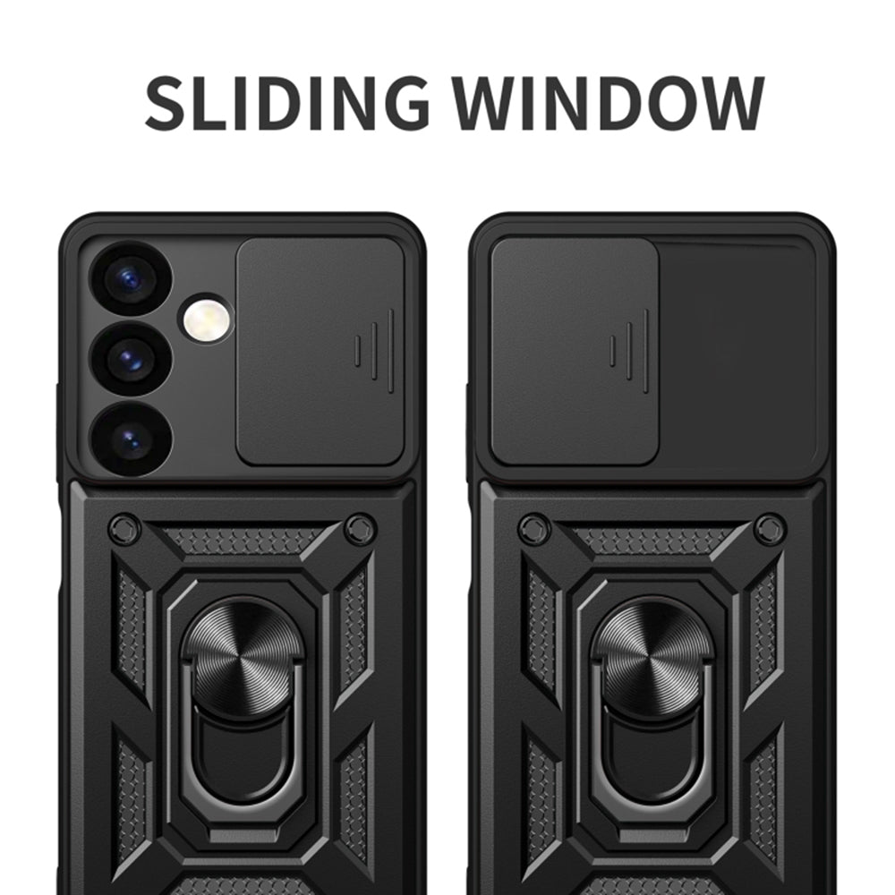 Deksel for Samsung Galaxy S24 S921, Techsuit, CamShield, Svart