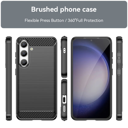 Deksel til Samsung Galaxy S24 S921, Techsuit, Karbon, Svart