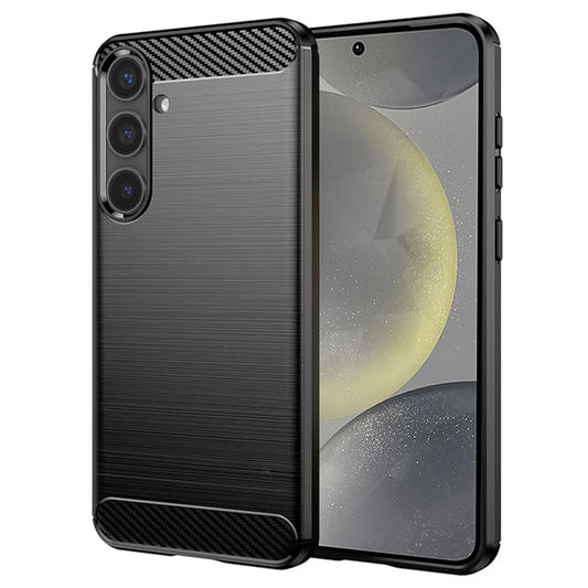 Deksel til Samsung Galaxy S24 S921, Techsuit, Karbon, Svart