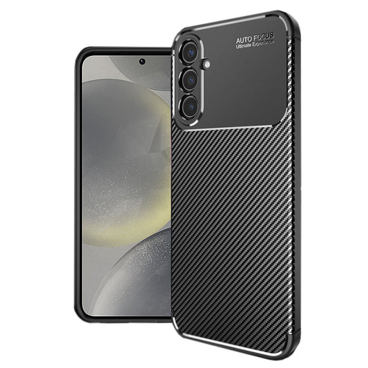 Deksel for Samsung Galaxy S24 S921, Techsuit, CarbonFiber, Svart