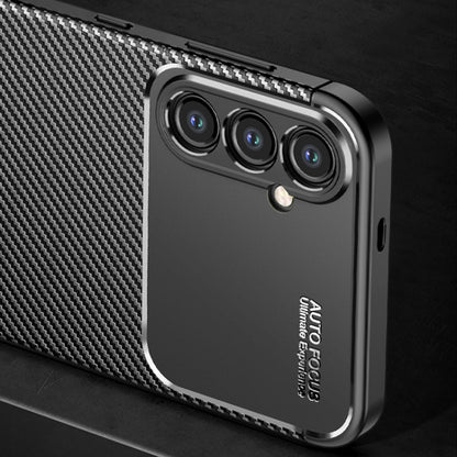 Deksel for Samsung Galaxy S24 S921, Techsuit, CarbonFiber, Svart
