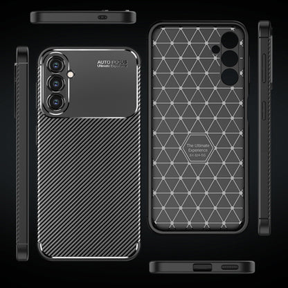 Deksel for Samsung Galaxy S24 S921, Techsuit, CarbonFiber, Svart