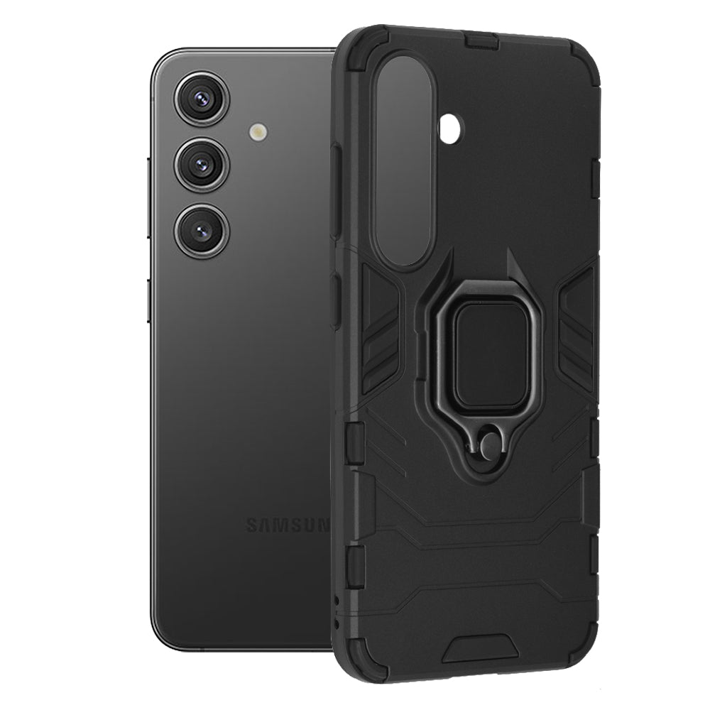Deksel for Samsung Galaxy S24 S921, Techsuit, Shield, Svart