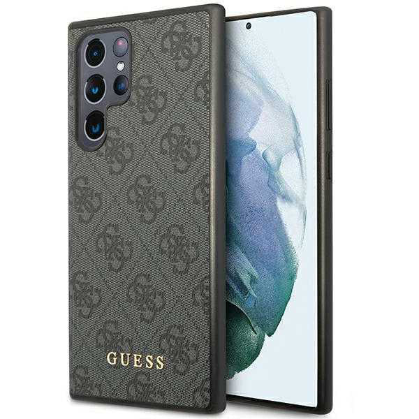 Deksel for Samsung Galaxy S24 Ultra S928, Guess, 4G Metal Gold Logo, Svart