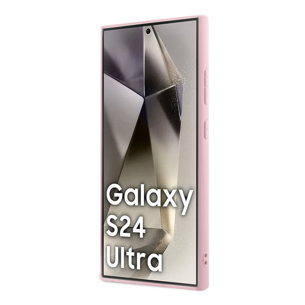 Deksel for Samsung Galaxy S24 Ultra S928, Guess, Glitter Script, Gull