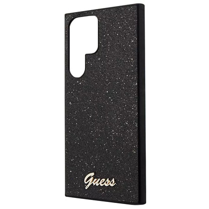 Deksel for Samsung Galaxy S24 Ultra S928, Guess, Glitter Script, Svart
