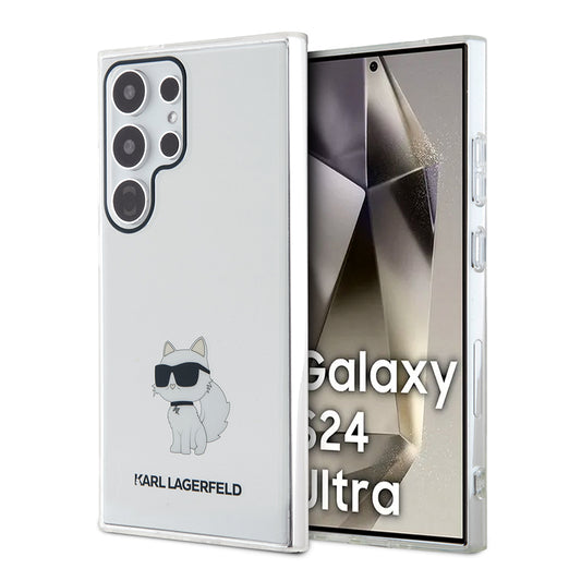 Deksel for Samsung Galaxy S24 Ultra S928, Karl Lagerfeld, IML Luxury Choupette, Gjennomsiktig