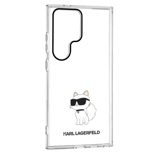 Deksel for Samsung Galaxy S24 Ultra S928, Karl Lagerfeld, IML Luxury Choupette, Gjennomsiktig