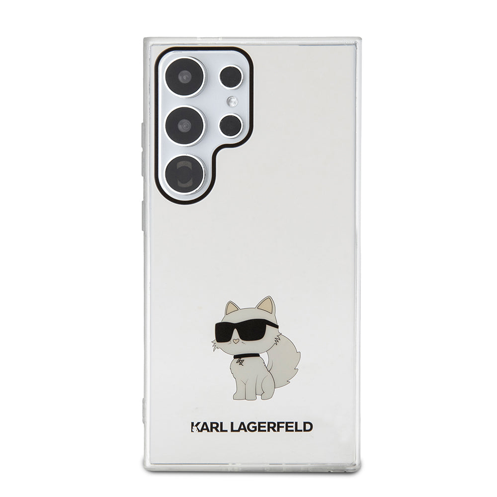 Deksel for Samsung Galaxy S24 Ultra S928, Karl Lagerfeld, IML Luxury Choupette, Gjennomsiktig