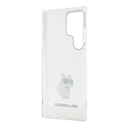 Deksel for Samsung Galaxy S24 Ultra S928, Karl Lagerfeld, IML Luxury Choupette, Gjennomsiktig