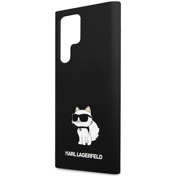 Deksel for Samsung Galaxy S24 Ultra S928, Karl Lagerfeld, Silicone Choupette NFT, Svart