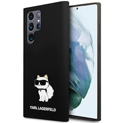 Deksel for Samsung Galaxy S24 Ultra S928, Karl Lagerfeld, Silicone Choupette NFT, Svart