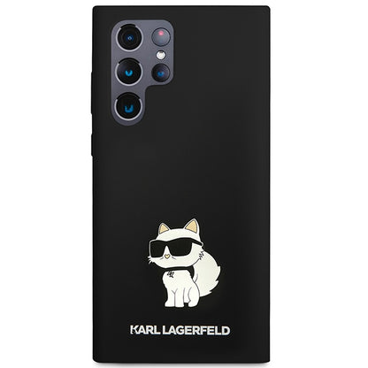 Deksel for Samsung Galaxy S24 Ultra S928, Karl Lagerfeld, Silicone Choupette NFT, Svart