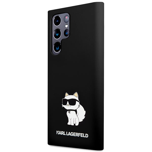 Deksel for Samsung Galaxy S24 Ultra S928, Karl Lagerfeld, Silicone Choupette NFT, Svart