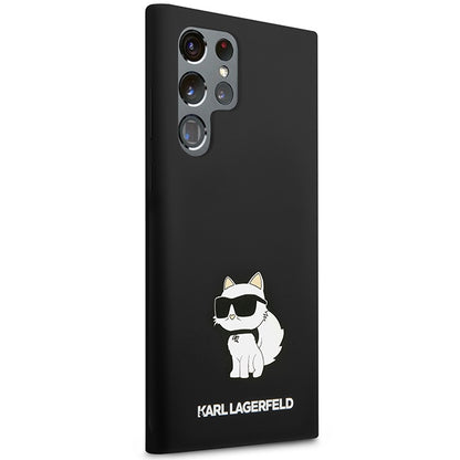 Deksel for Samsung Galaxy S24 Ultra S928, Karl Lagerfeld, Silicone Choupette NFT, Svart