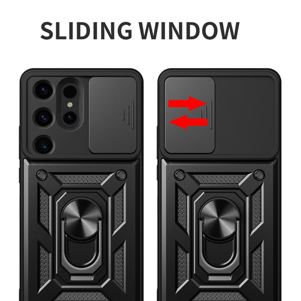 Deksel til Samsung Galaxy S24 Ultra S928, Techsuit, CamShield, Svart