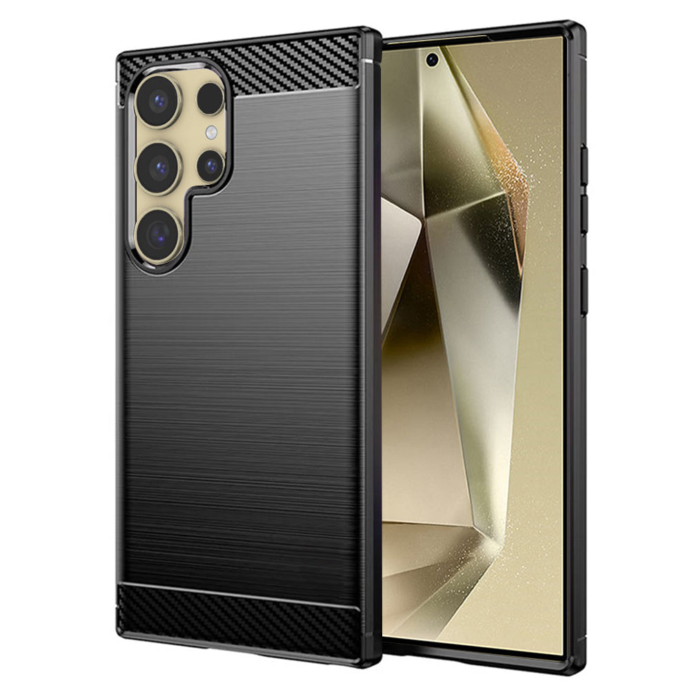 Deksel til Samsung Galaxy S24 Ultra S928, Techsuit, Karbon, Svart