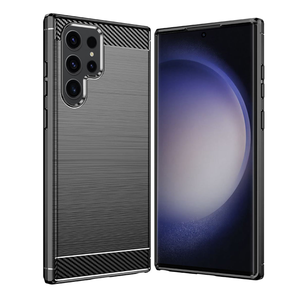 Deksel til Samsung Galaxy S24 Ultra S928, Techsuit, Karbon, Svart