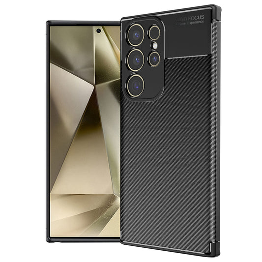 Deksel til Samsung Galaxy S24 Ultra S928, Techsuit, CarbonFiber, Svart