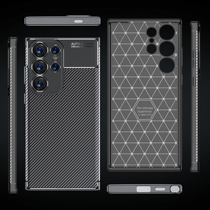 Deksel til Samsung Galaxy S24 Ultra S928, Techsuit, CarbonFiber, Svart