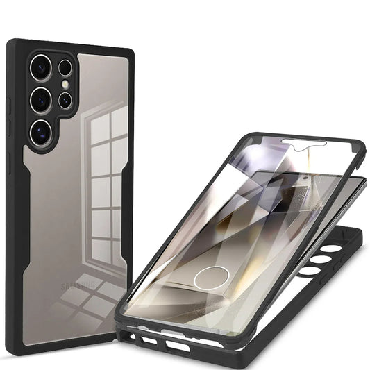 Deksel for Samsung Galaxy S24 Ultra S928, Techsuit, ColorVerse 360, Svart
