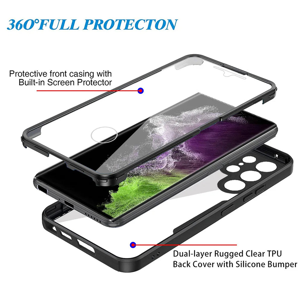 Deksel for Samsung Galaxy S24 Ultra S928, Techsuit, ColorVerse 360, Svart
