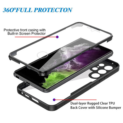 Deksel for Samsung Galaxy S24 Ultra S928, Techsuit, ColorVerse 360, Svart