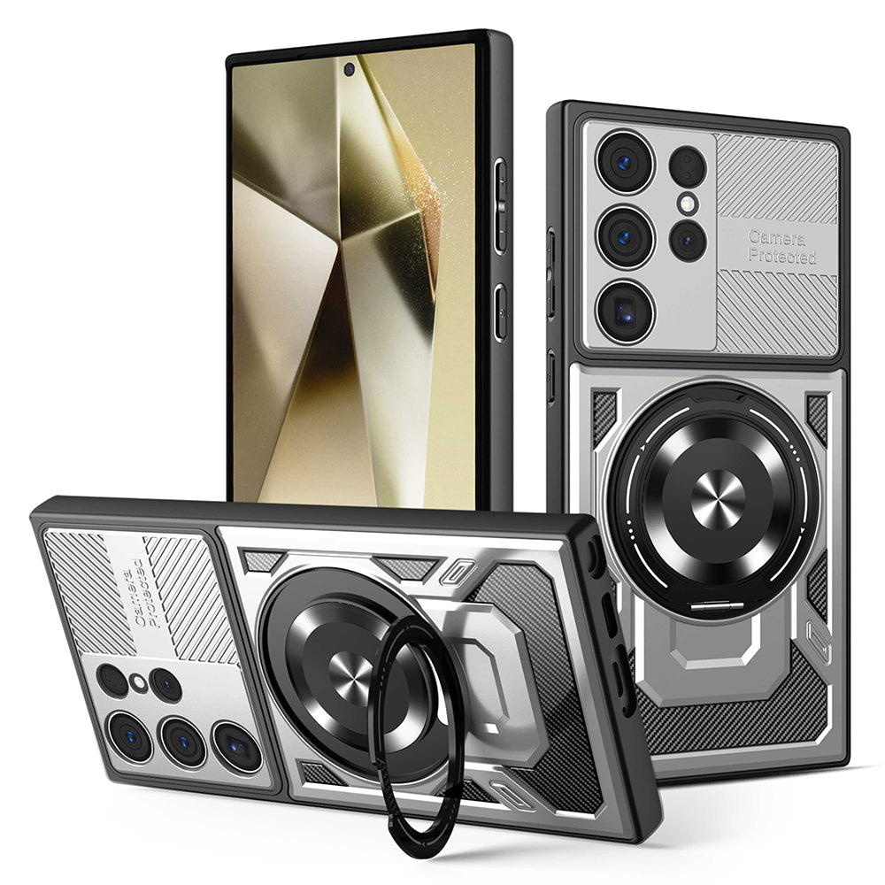 Deksel for Samsung Galaxy S24 Ultra S928, Techsuit, RuggedCam, Grå