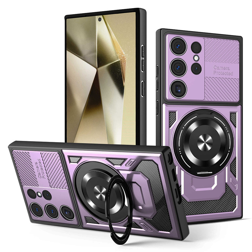 Deksel for Samsung Galaxy S24 Ultra S928, Techsuit, RuggedCam, Lilla