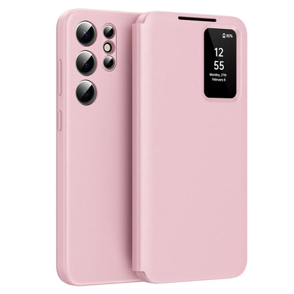 Deksel til Samsung Galaxy S24 Ultra S928, Techsuit, SmartView, Rosa