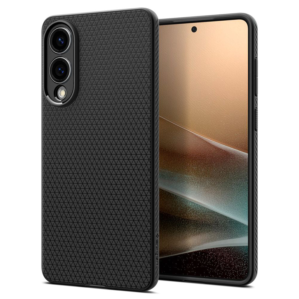 Deksel for Samsung Galaxy S25 Edge S937, Spigen, Liquid Air, Matt Svart ACS09420