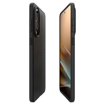 Deksel for Samsung Galaxy S25 Edge S937, Spigen, Liquid Air, Matt Svart ACS09420