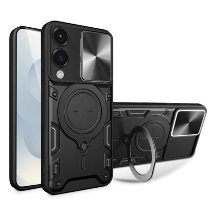 Deksel til Samsung Galaxy S25 Edge S937, Techsuit, CamGuard Pro, Svart