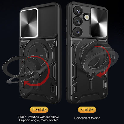 Deksel til Samsung Galaxy S25 Edge S937, Techsuit, CamGuard Pro, Rød