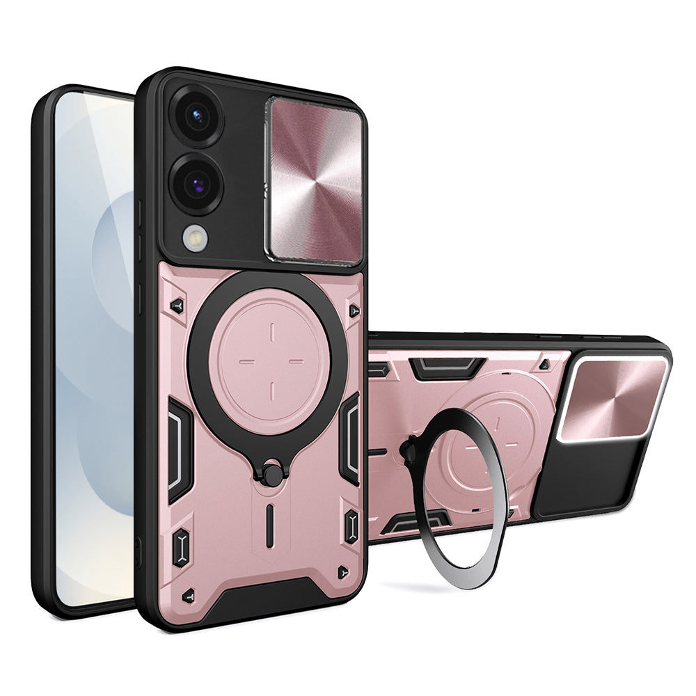 Deksel til Samsung Galaxy S25 Edge S937, Techsuit, CamGuard Pro, Rosa Gull