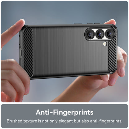 Deksel til Samsung Galaxy S25 Edge S937, Techsuit, Karbon, Svart