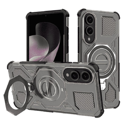 Deksel for Samsung Galaxy S25 Edge S937, Techsuit, Carbon Shield Pro, Røykfarget