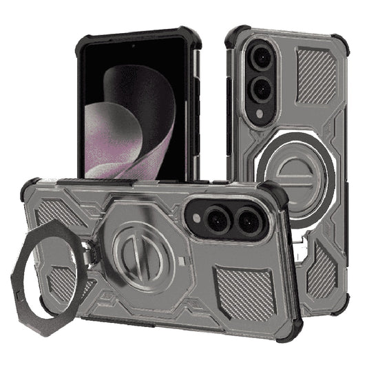 Deksel for Samsung Galaxy S25 Edge S937, Techsuit, Carbon Shield Pro, Røykfarget