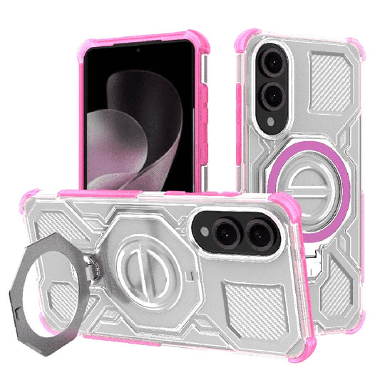 Deksel for Samsung Galaxy S25 Edge S937, Techsuit, Carbon Shield Pro, Rosa