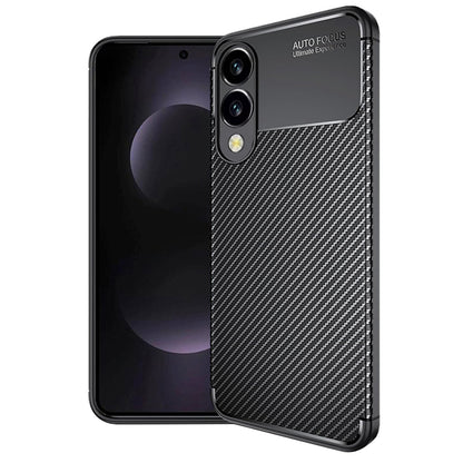 Deksel til Samsung Galaxy S25 Edge S937, Techsuit, Karbonfiber, Svart